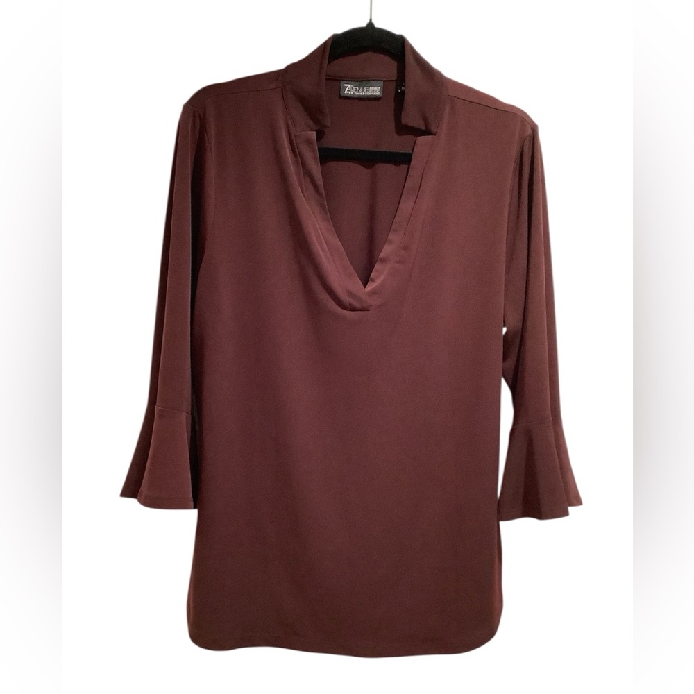 New York & Company Purple Women's Blouse Size L